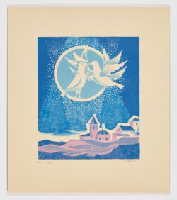 Palomas e iglesia, 1981, Ramon Llovet Miserol