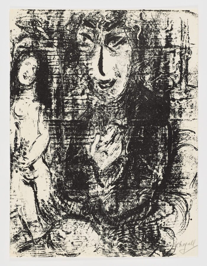 Peintre et Mòdele, 1963, Marc Chagall