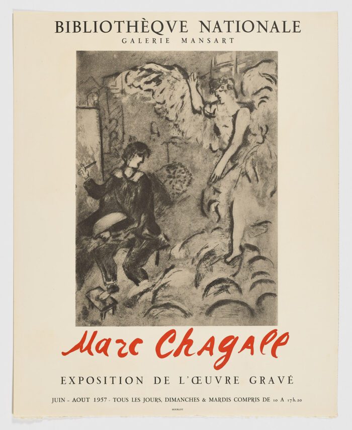 L'Apparition, Painter and Angel, 1957, Marc Chagall