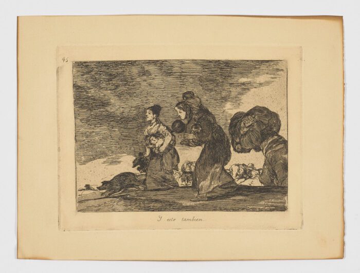 Y esto también (Desastres de la guerra. Estampa 45), 1812 - 1815, Francisco de Goya