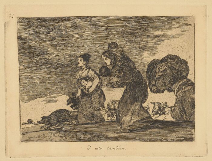 Y esto también (Desastres de la guerra. Estampa 45), 1812 - 1815, Francisco de Goya