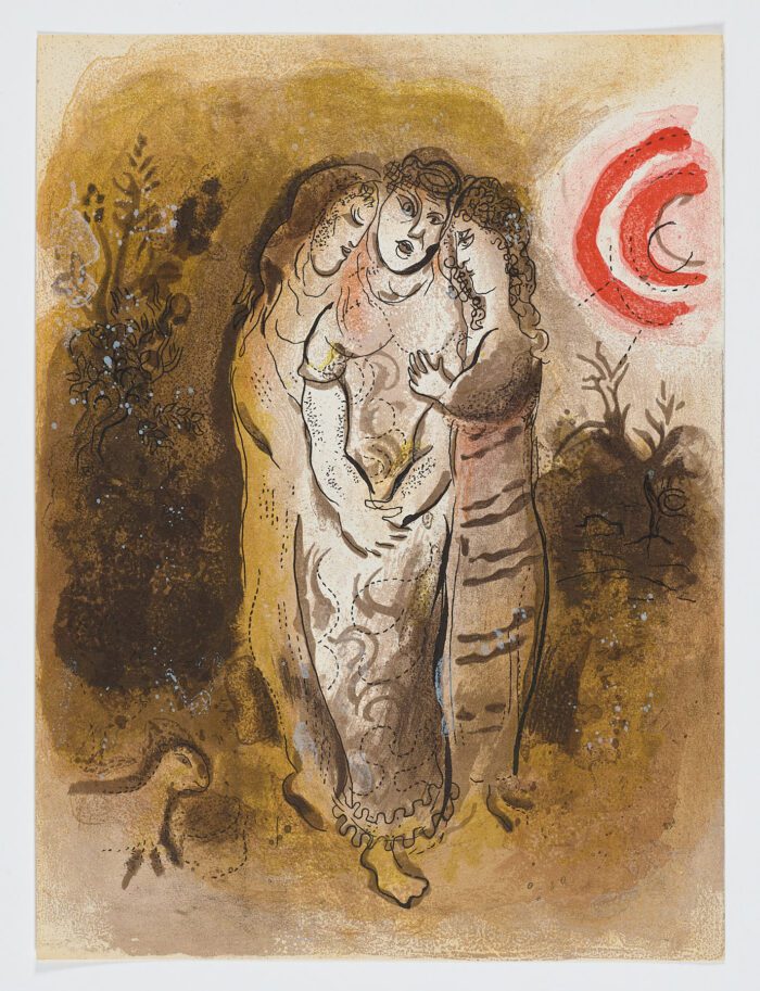 Rahab et les Espions de Jéricho, 1960, Marc Chagall