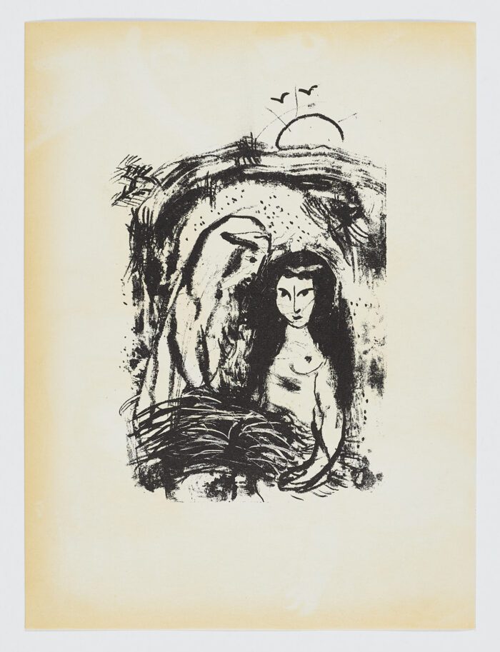 Ruth aux Pieds de Booz, 1960, Marc Chagall