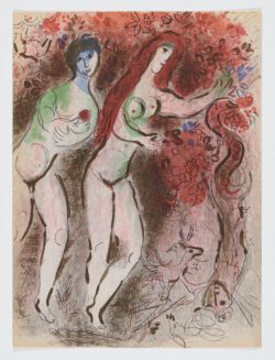 Adam et Ève et le Fuit défendu, 1960, Marc Chagall
