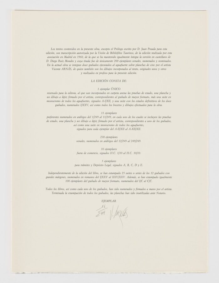 La Tauromarquia, 1960, Vicente Arnás