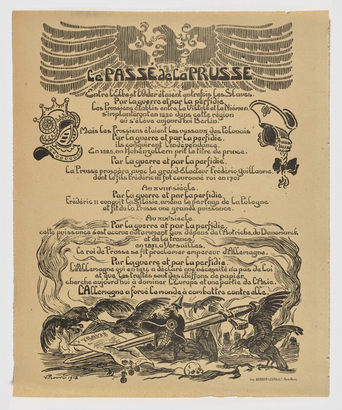 Le Passé de la Prusse, 1918, Victor Prouvé