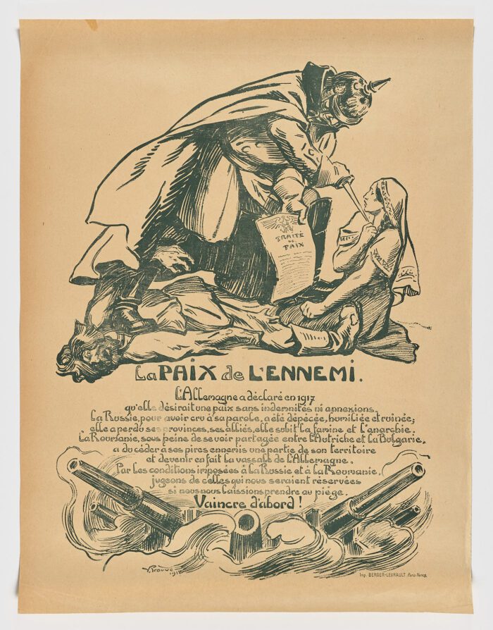 La paix de l’ennemi. L’Allemagne déclare en 1917, 1918, Victor Prouvé