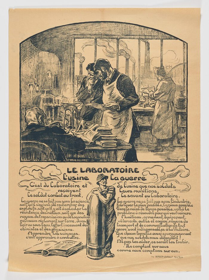 Le laboratoire, l’usine, la guerre,1918, Victor Prouvé