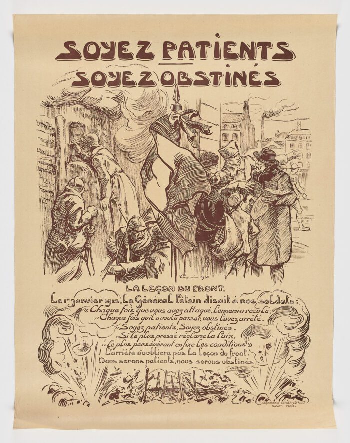 Soyez patients, soyez obstinés, 1918. Victor Prouvé