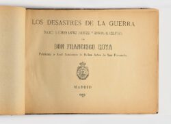 Los desastres de la guerra (5ª edición), Francisco de Goya