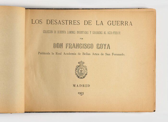 Los desastres de la guerra (5ª edición), Francisco de Goya