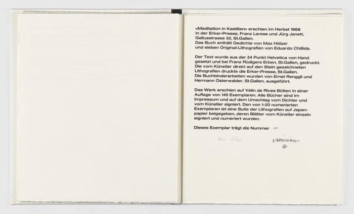 Meditation in Kastilien, Eduardo Chillida