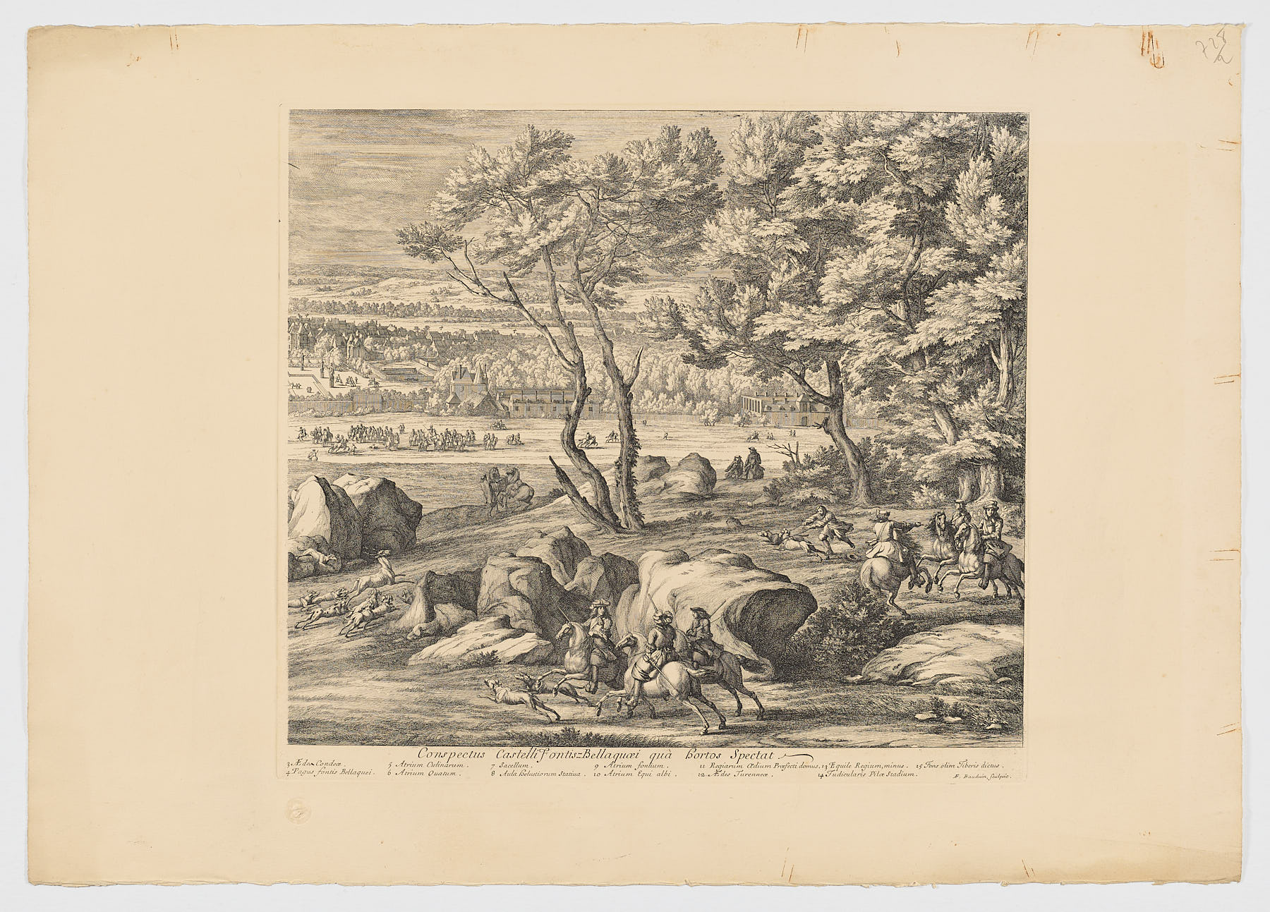 Veüe du Château de Fontainebleau du costé du jardin, Adriaen Frans