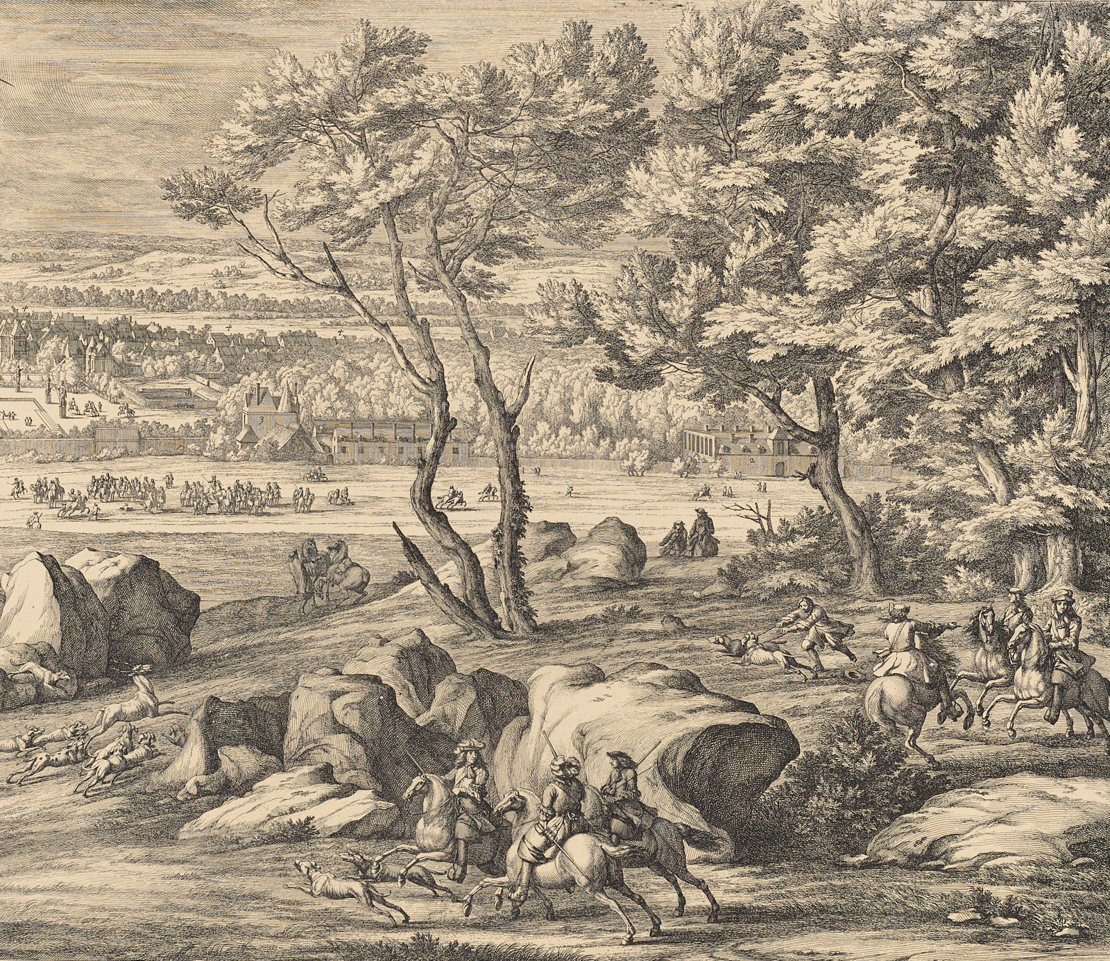 Eue du Château de Fontainebleau du côté du jardin, Adriaen Frans