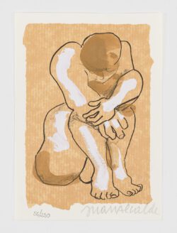 Sentada en el suelo, Juan Alcalde
