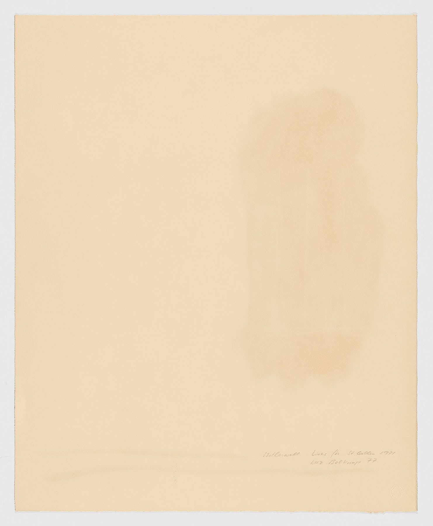 Lines for St. Gallen, Robert Motherwell