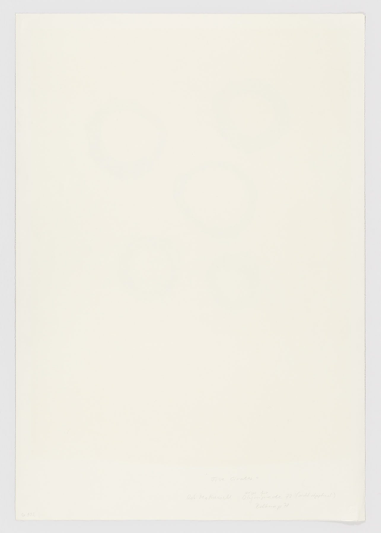 Five Circles, Robert Motherwell