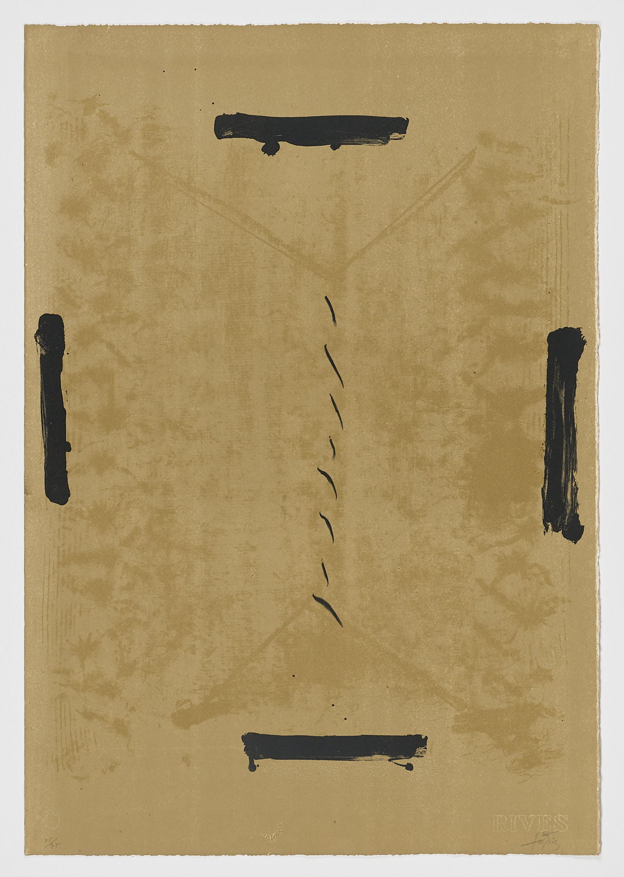 Quatre Traces Noir, Antoni Tàpies