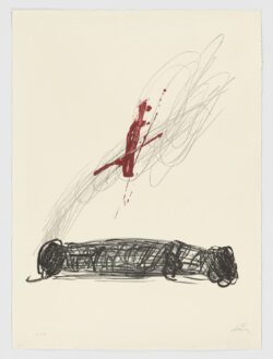 Rouge sur crayon/Balsthal, Antoni Tàpies