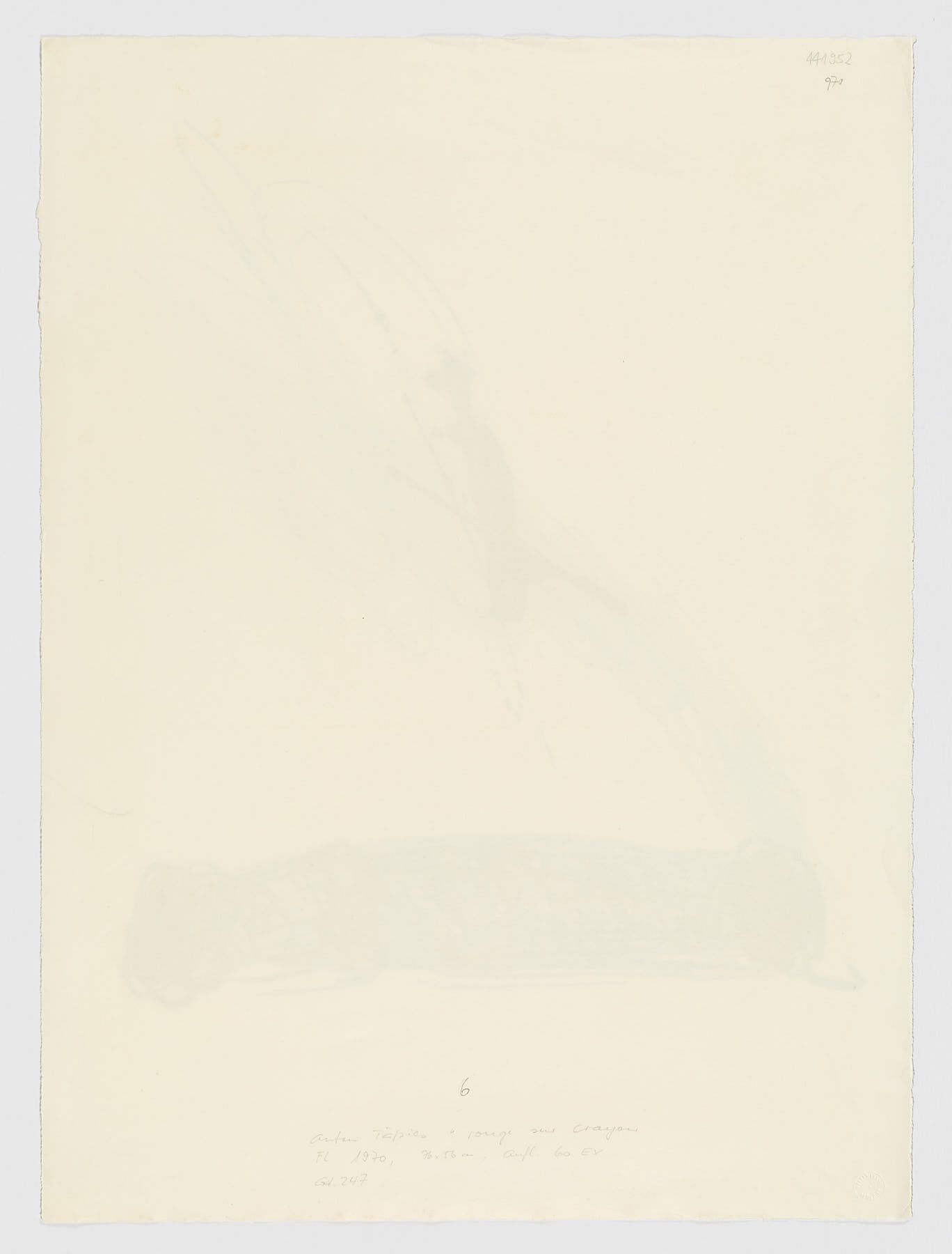 Rouge sur crayon/Balsthal, Antoni Tàpies