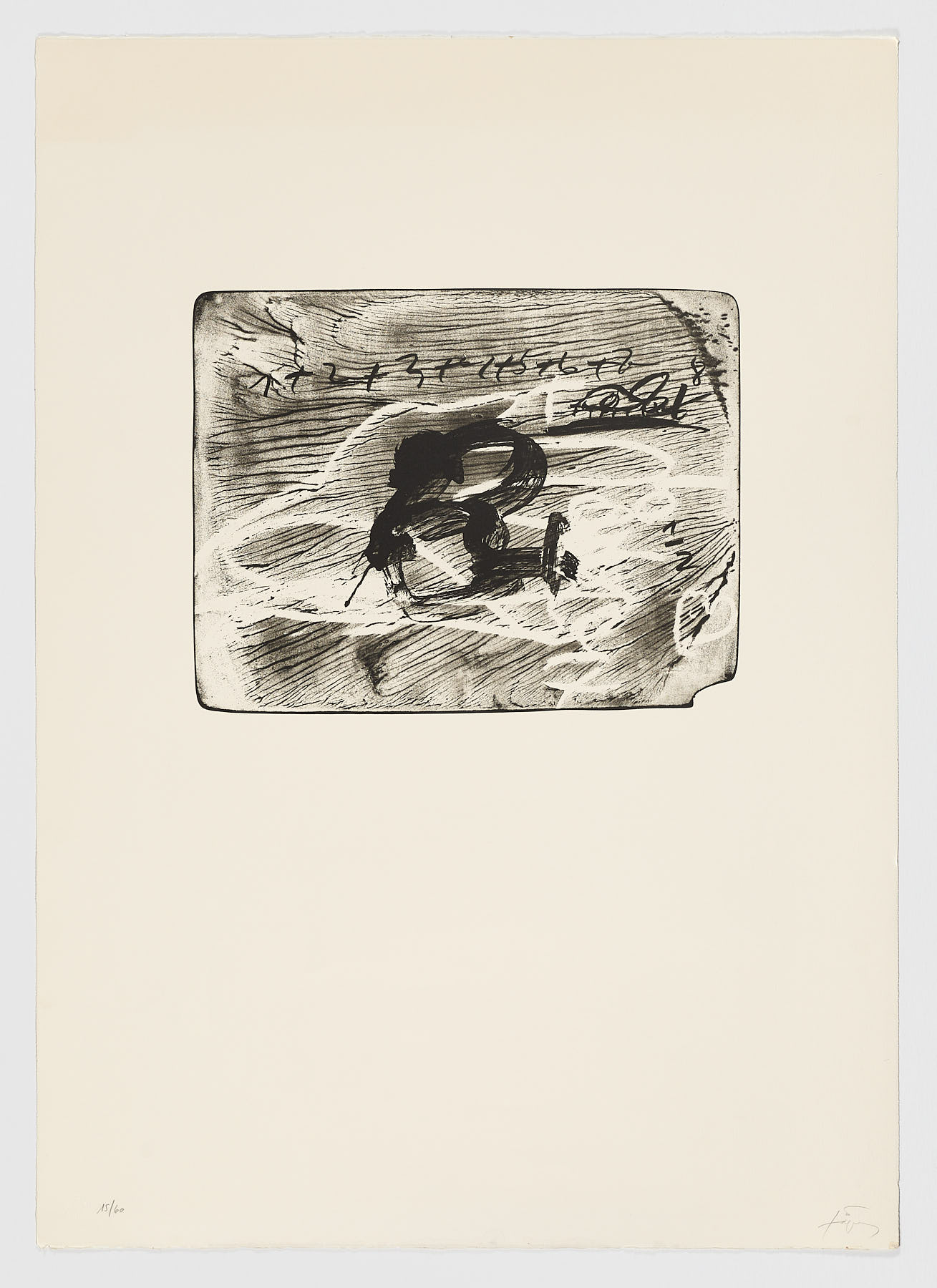 Improvisations en blanc et en noir 1, Antoni Tàpies