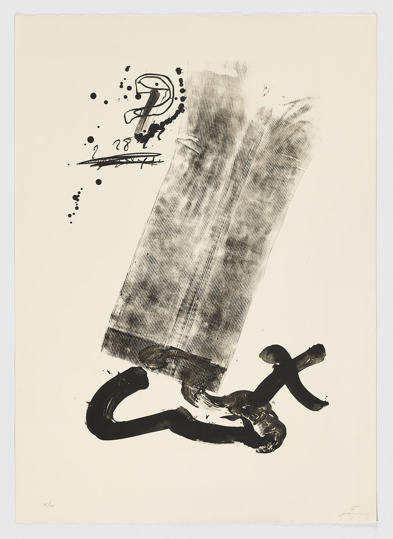 Improvisations en blanc et en noir 2, Antoni Tàpies