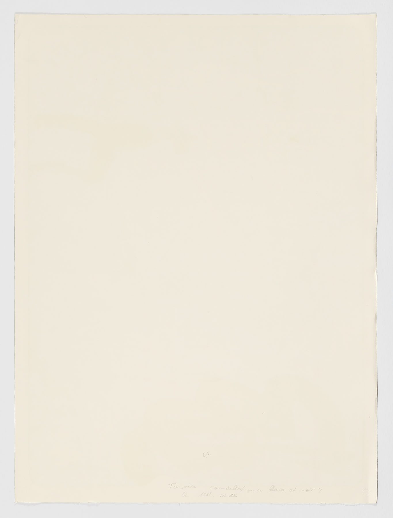 Improvisations en blanc et en noir 4, Antoni Tàpies