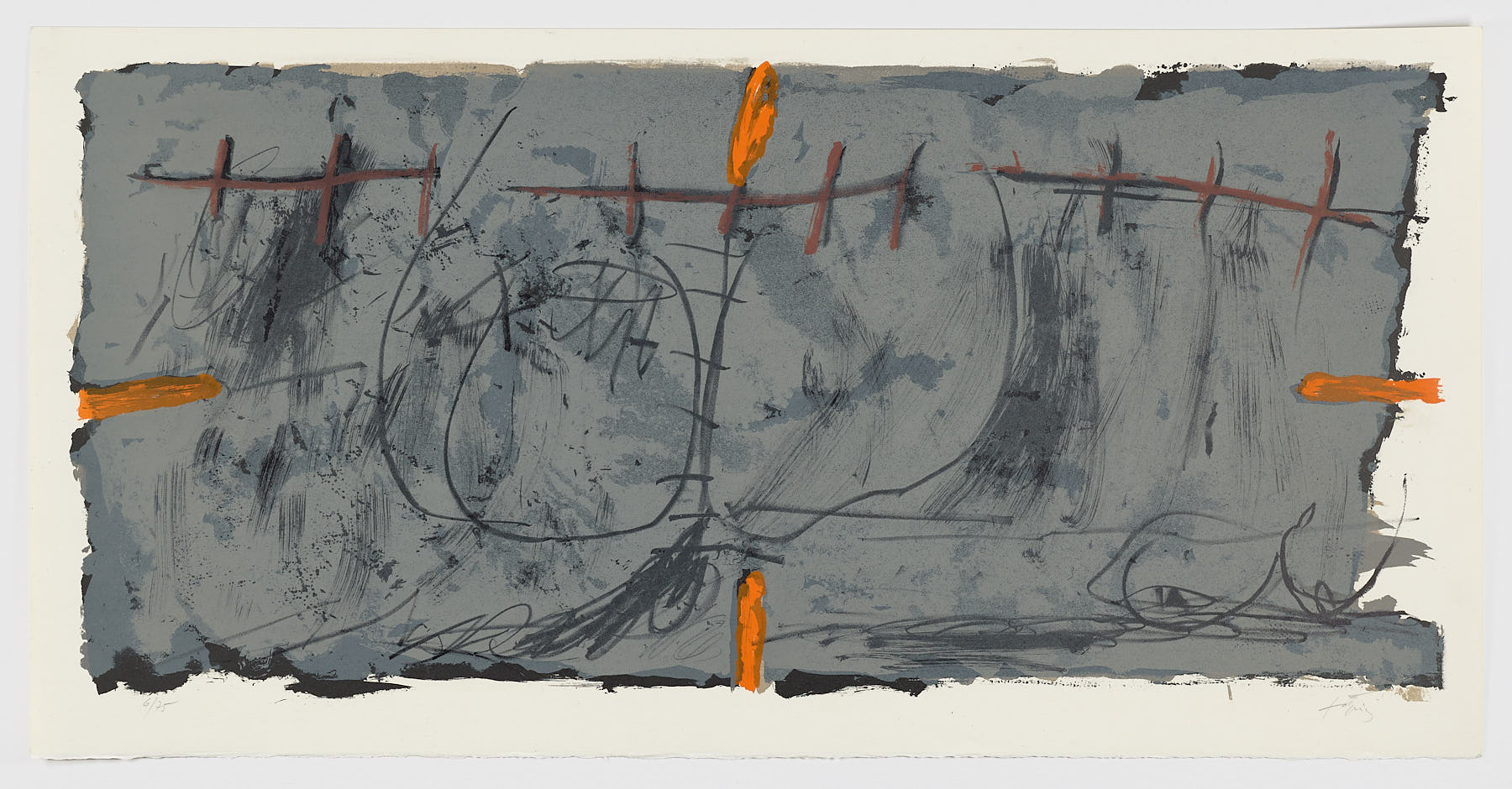 Orange et gris, Antoni Tàpies