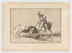 El Cid Campeador lanceando otro toro, Francisco de Goya