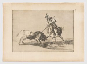 El Cid Campeador lanceando otro toro, Francisco de Goya