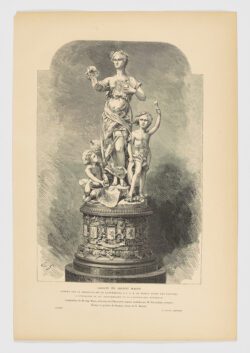 Groupe en argent massif