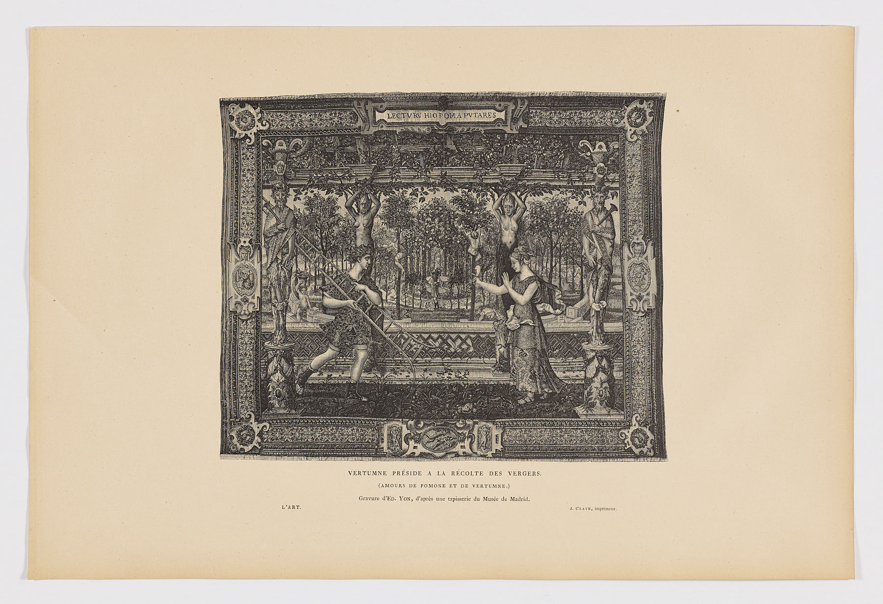 Vertumne préside à la récolte des vergers