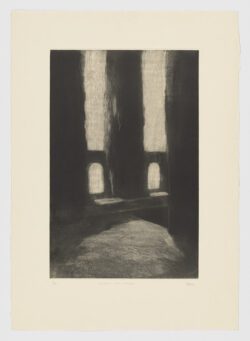 Contraluz con cipreses, José Antúnez