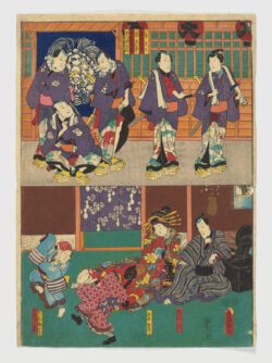 Actores como los cinco Otokodata y actores de kabuki