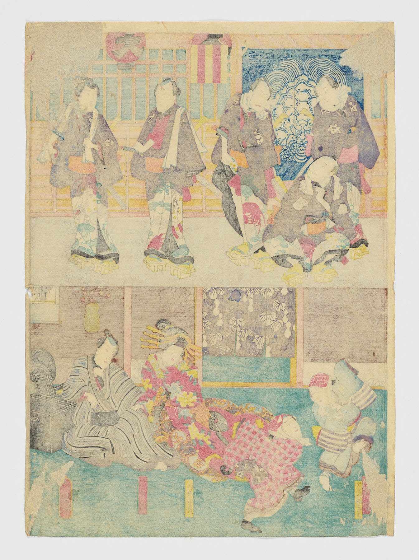 Actores como los cinco Otokodata y actores de kabuki - Imagen 2