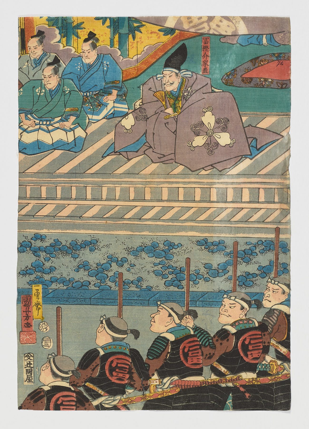Kaga no kuni Ataka no seki ni Benkei shûjû no kinan o sukuu zu