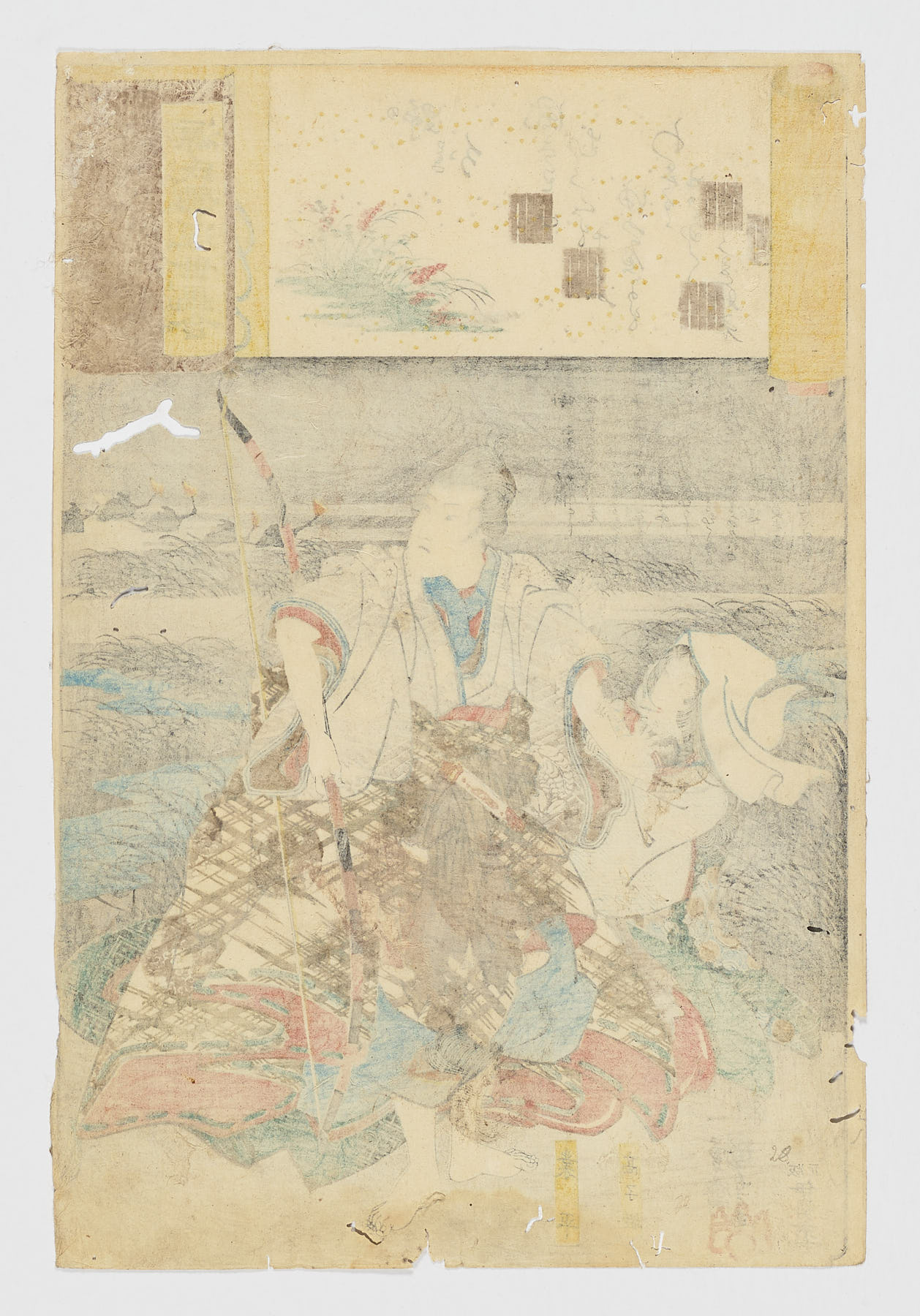 Nowaki (Tifón n.º 28) / Genji kumo ukiyoe awase - Imagen 2