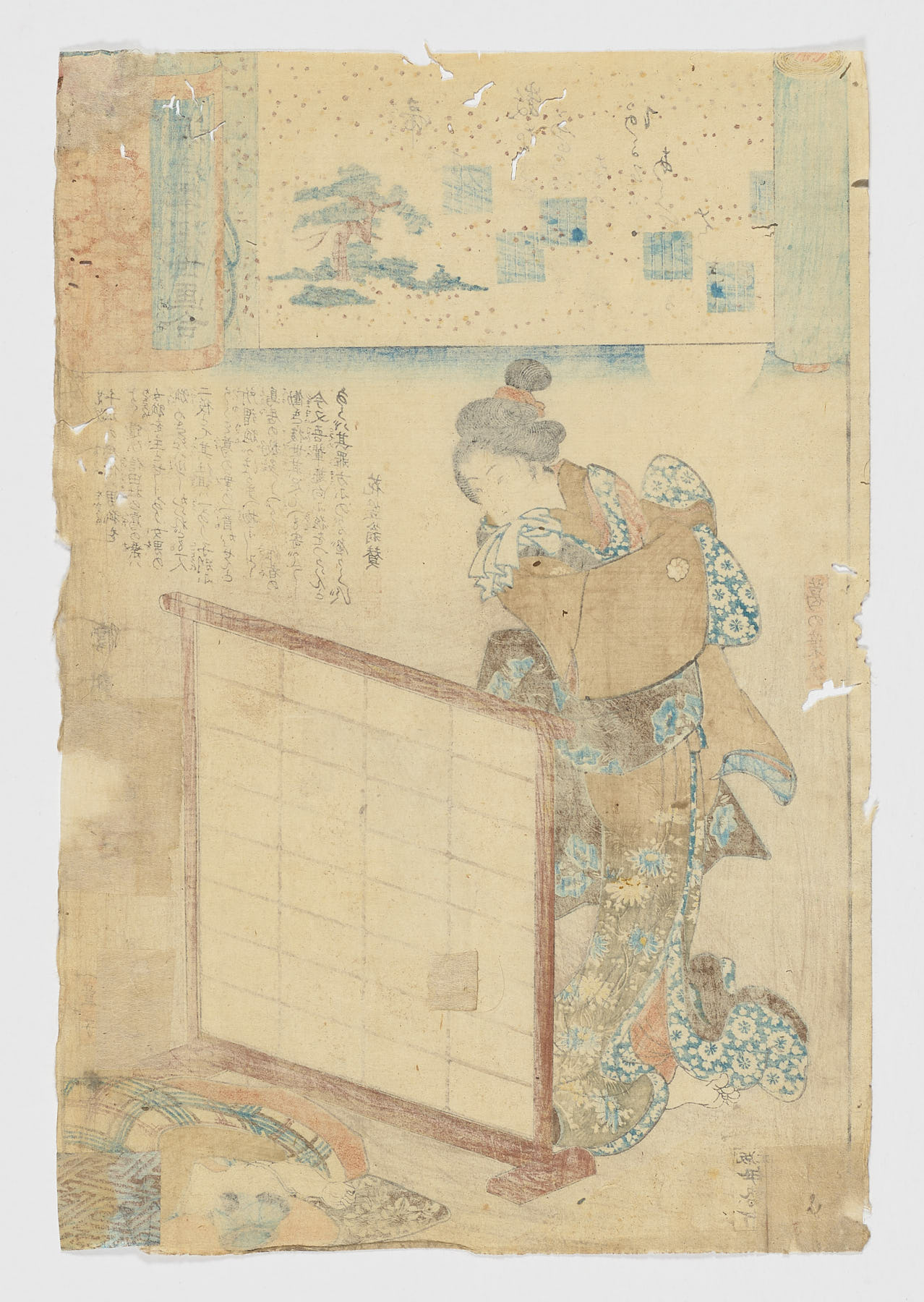 Hahakigi (Árbol de escoba número 2) / Genji kumo ukiyoe awase - Imagen 2
