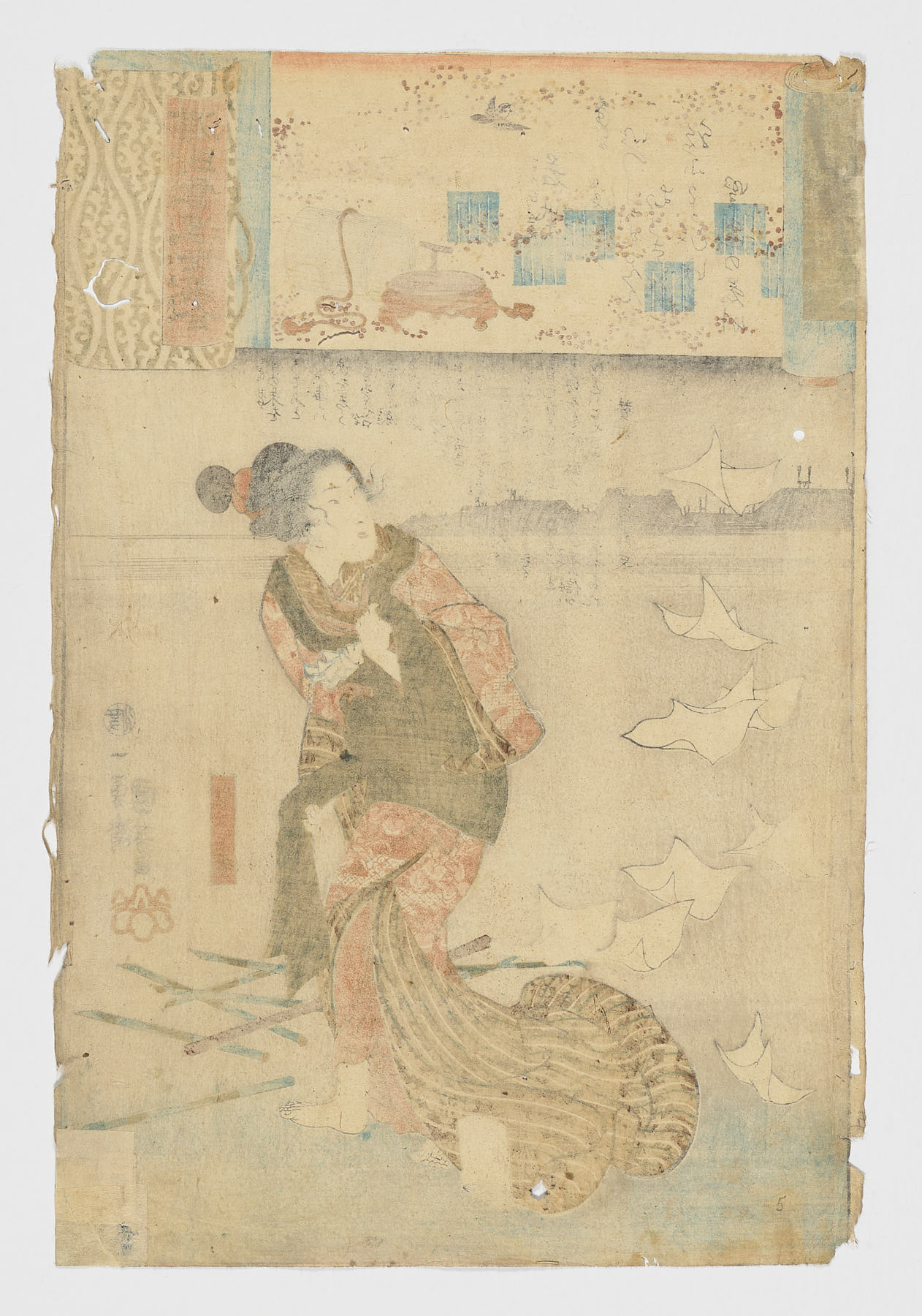 Wakamurasaki (No. 5 Lavanda) / Genji kumo ukiyoe awase - Imagen 2