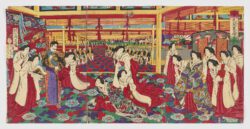 Kō no sono kōkyo no raku, "Entretenimiento en el Jardín Imperial"