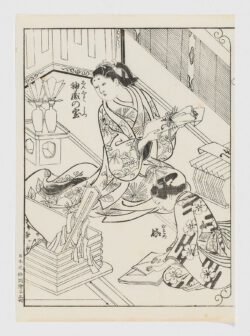 Escena de dos mujeres, Omori Yoshikiyo
