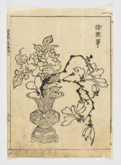 Jarrón con peonías, Ōoka Shunboku