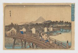 Nihon-bashi no haku-u, Utagawa Hiroshige