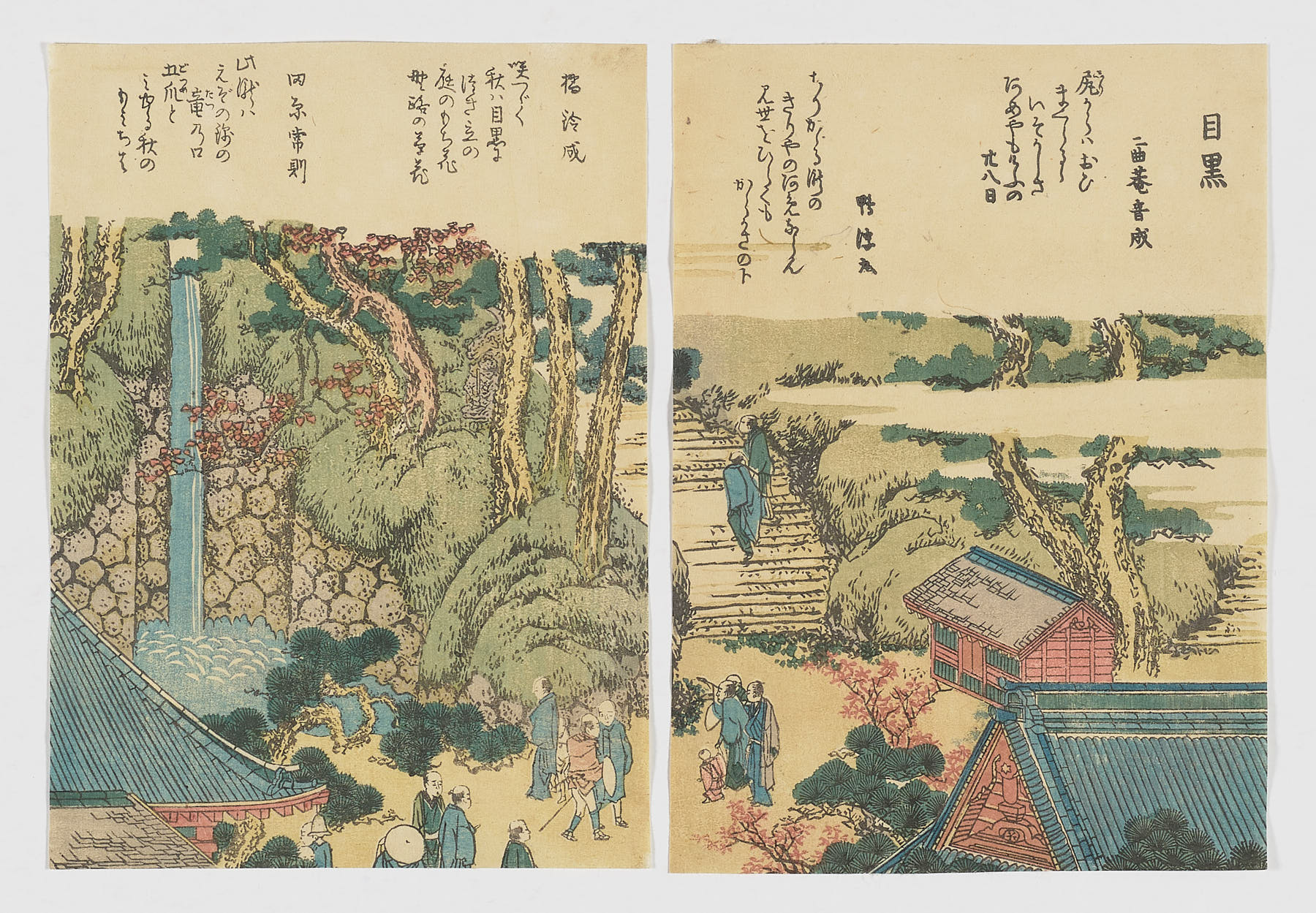 Templo Meguro, Katsushika Hokusai
