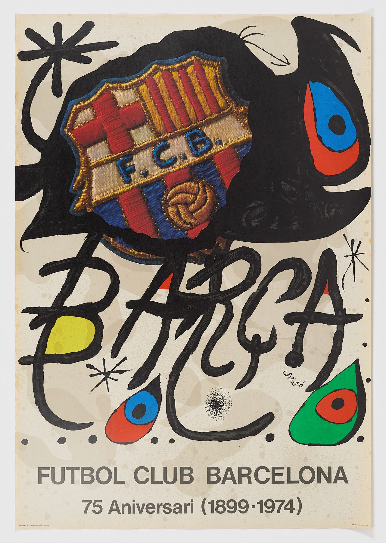 Barça 75 Aniversari, 1899-1974, Joan Miró